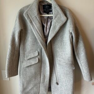 J. Crew Light Gray Italian Stadium Cloth Coat